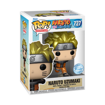 FUNKO POP! - Animation-​ Naruto Uzumaki Running Metallic #727 Special Edition mit Tee Größe S